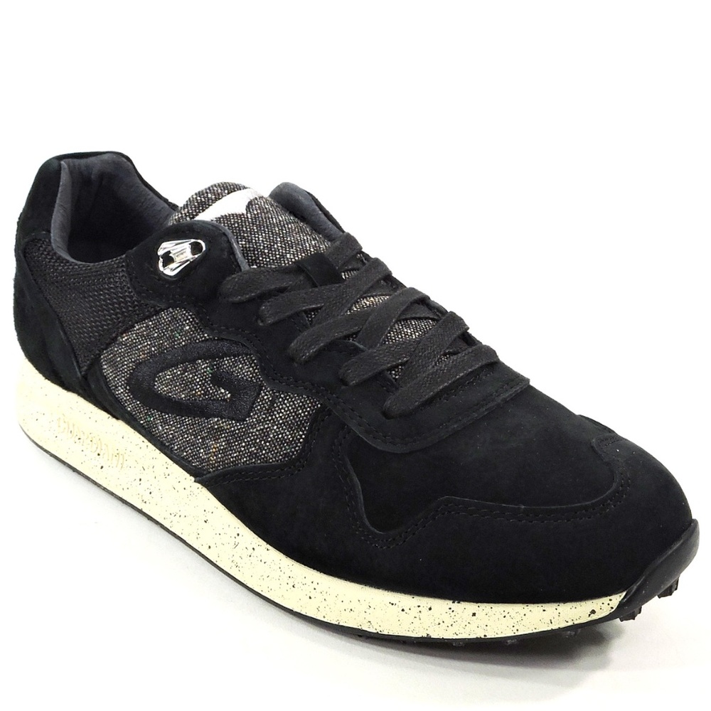 GUARDIANI 🇮🇹 Men's BLACK Suede Comfort Fashion Sneakers